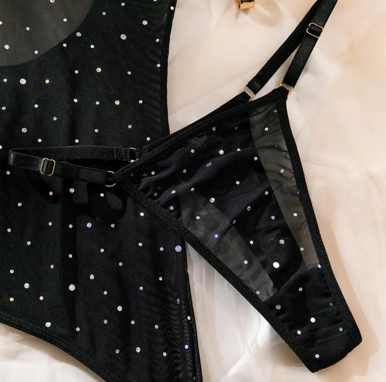Three Worlds Rhinestone Bodysuit Set