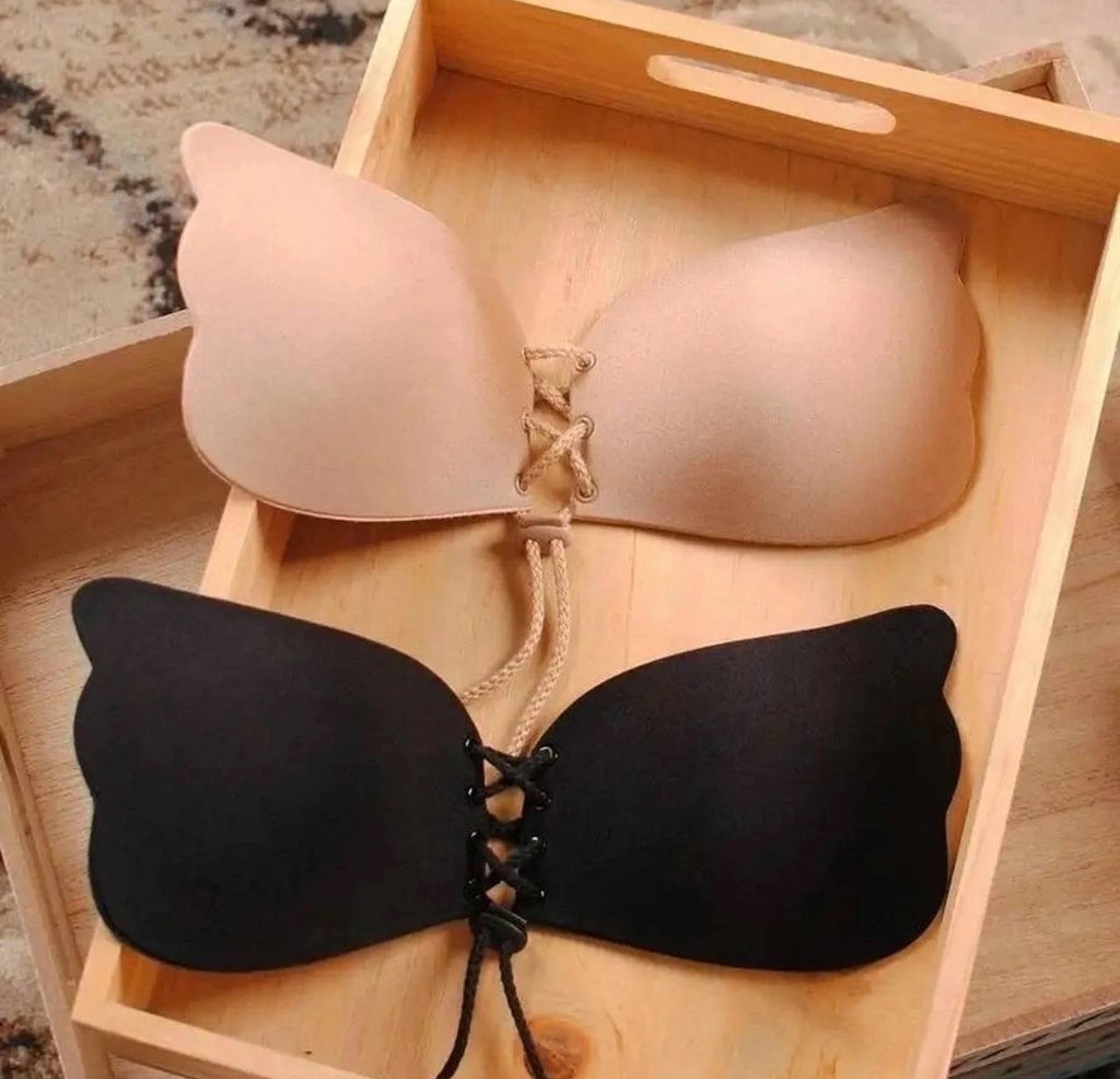 Invisible Lace-Up Strapless Adhesive Push-Up Bra