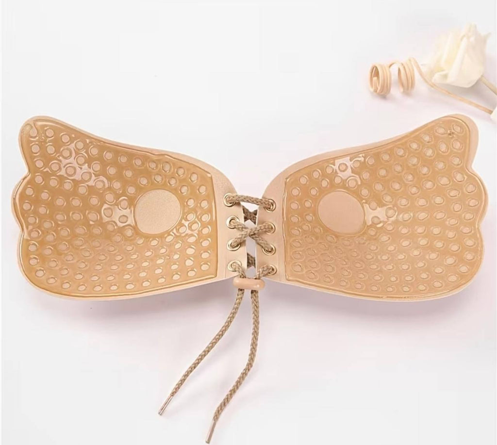 Invisible Lace-Up Strapless Adhesive Push-Up Bra